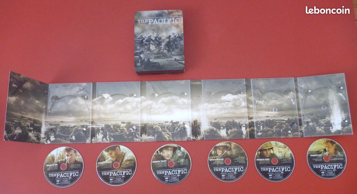 THE PACIFIC film Tom Hanks, Steven Spielberg, Gary Goetzman Coffret métal 6 DVD - C. NEUF (image 1)