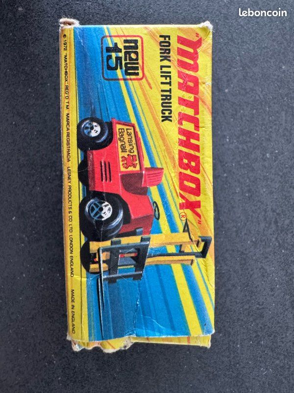 Camion Chariot élévateur Matchbox Superfast N°15 - Neuf - Jouet Miniature Rouge Et Jaune