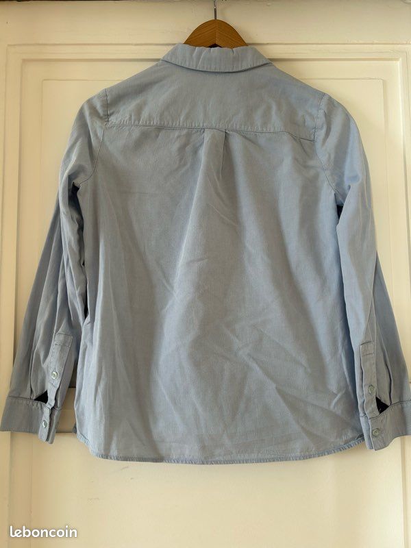 Chemise bleue Oxford en coton T36 Sinéquanone TBE (image 3)