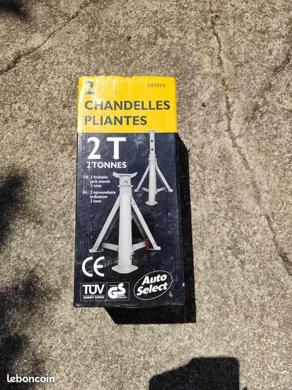 Lot cric hydraulique à roulettes et chandelles 2 tonnes (image 11)