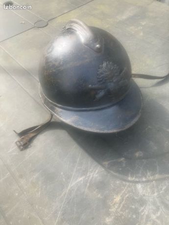 ANCIEN CASQUE ADRIAN Ww1 Artillerie Poilu Tranchee 1Ere Guerre