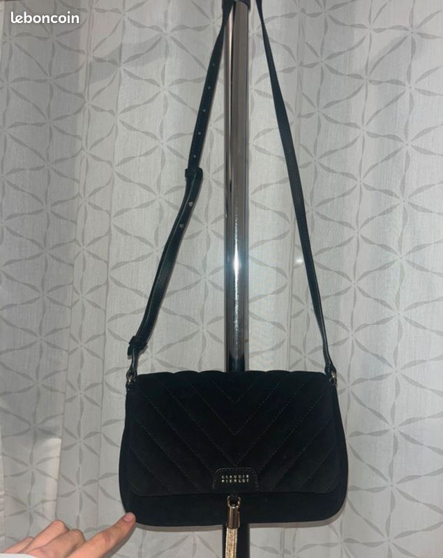 Sac Claudie Pierlot cuir suédé noir neuf (image 3)