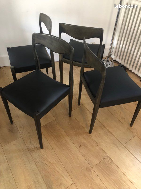 Série 4 chaises vintages style scandinave (image 2)