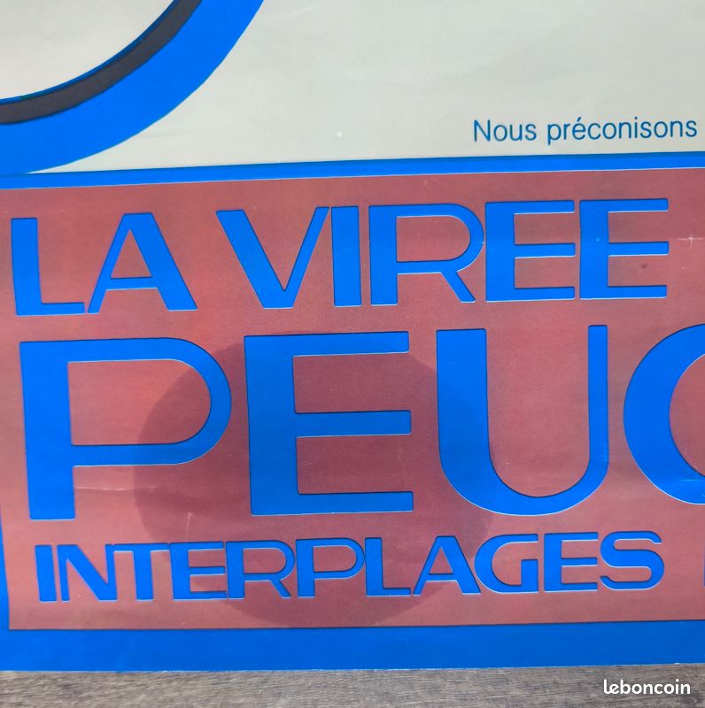 Cyclomoteur Peugeot TSA virée superbe inter plages 1976 affiche publicitaire (image 2)