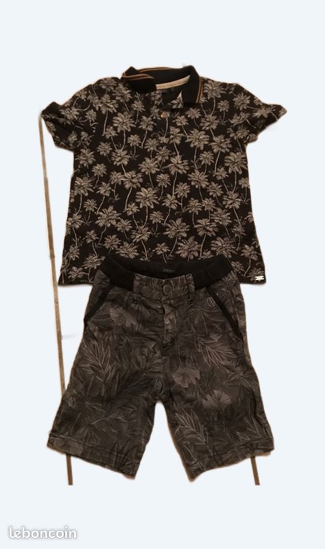 Ensemble IKKS : tee-shirt polo et short 6 ans (image 1)