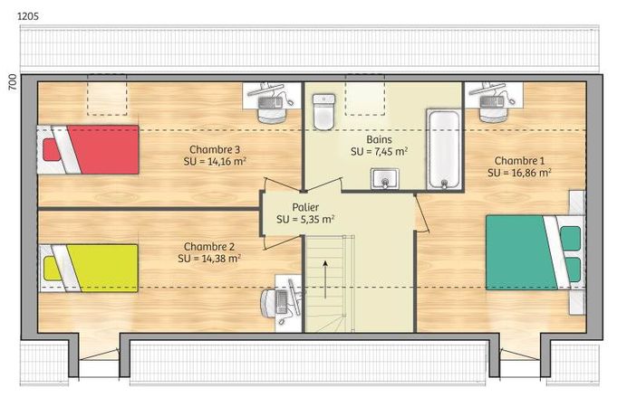 Maison a louer louvres - 6 pièce(s) - 90 m2 - Surfyn