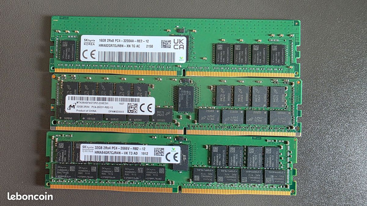 Ram ECC DDR4 32GB et 16GB (image 1)