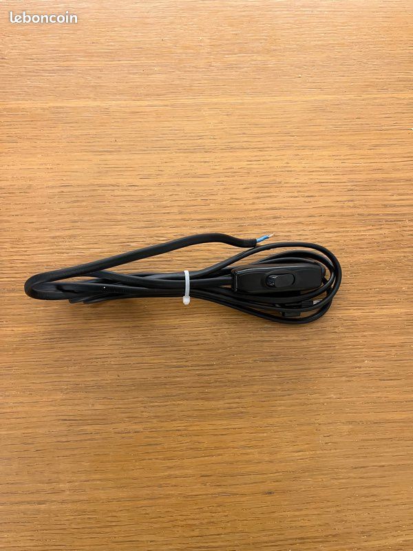 Cordon électrique noir avec interrupteur pour lampe 1,8m neuf (image 5)