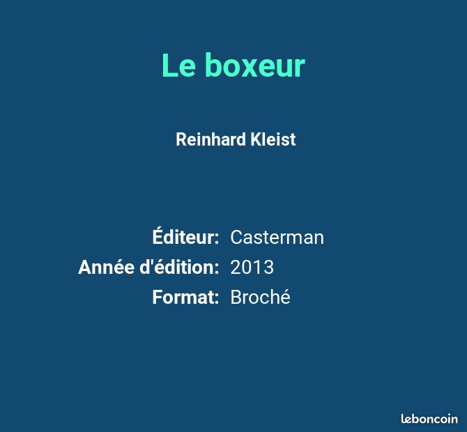 Le boxeur - Reinhard Kleist, Carline Dolmazon et Paul Derouet (image 2)