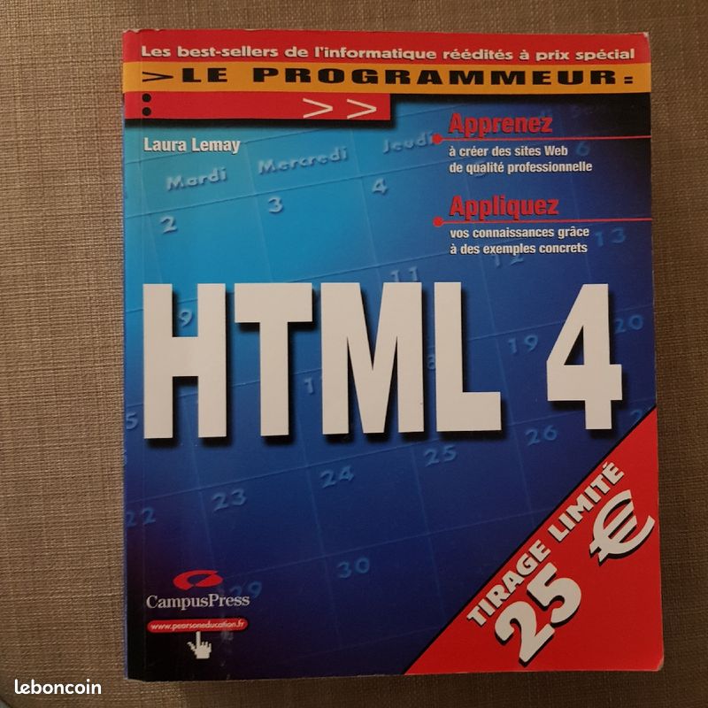 Livre programmation HTML4 (image 1)