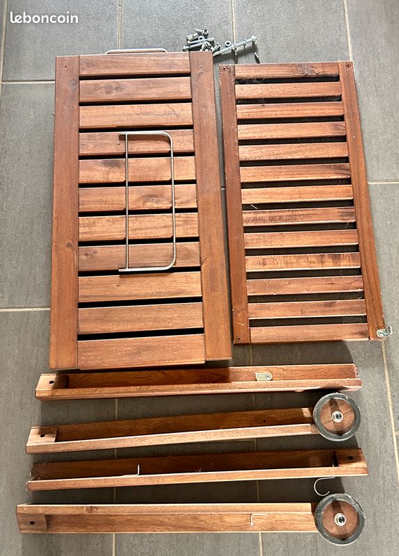 Desserte / chariot IKEA ÄPPLARÖ en acacia massif – 85 × 44 × 72 cm (image 3)