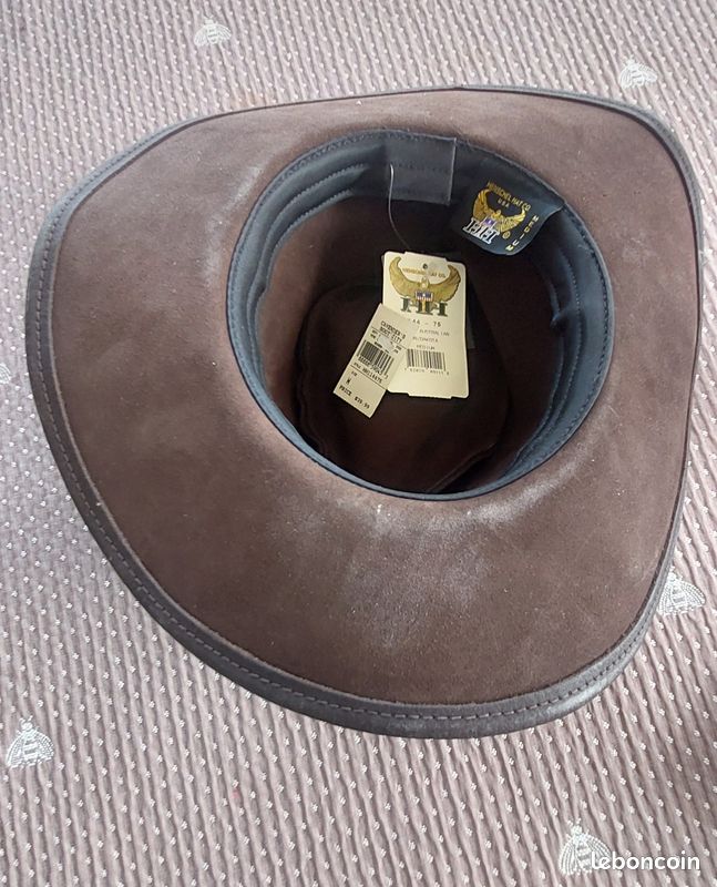 Chapeau De Cowboy Vintage Deluxe En Laine Mélangée Abeille Dynafelt - Taille 7 1/8, Occasion En Très Bon état