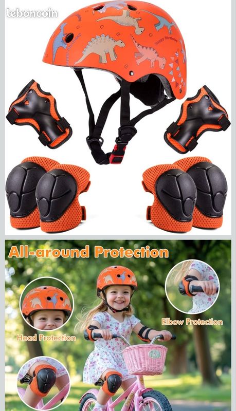 Casque Vélo Enfant 3-8 Ans – ABS Et EPS, 11 Aérations, 380g – Réglable 48-54cm, Multi-Sports Sécurité