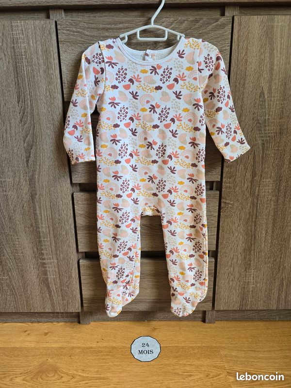 Gemo Grenouillere Bebe Fille Bonnet Ensemble Pyjama Naissance GarÃ