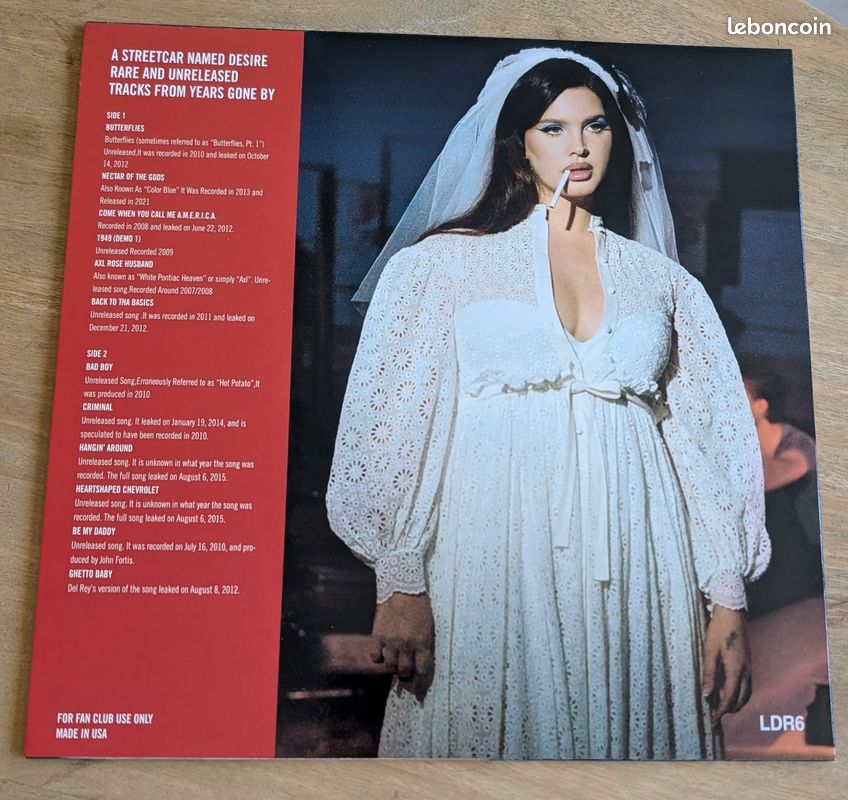 Lana Del Rey - A streetcar named desire - vinyle marbré violet - excellent état (image 2)