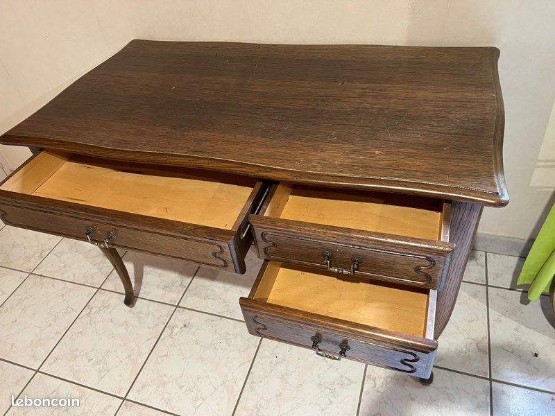 Bureau / secrétaire en bois avec tiroirs (image 3)
