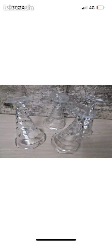 Coupe à Glace Vintage Bormioli Rocco - Verre Transparent, Corne D'abondance, Italie