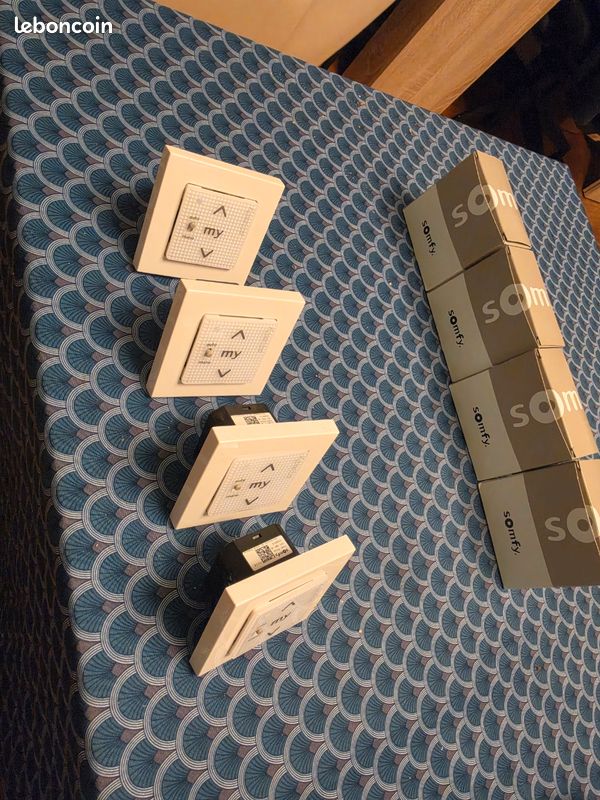 4 Interrupteurs connectés 1811405 Somfy Smoove Uno A/M io Pure Blanc + 4 cadres (image 4)