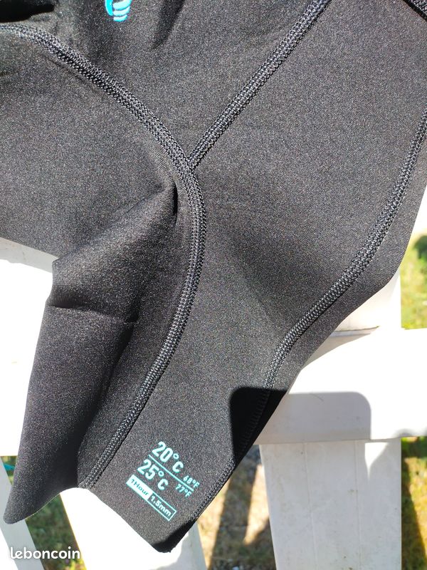 Combinaison Surf Shorty 100 Néoprène 1,5mm homme bleu marine (image 2)