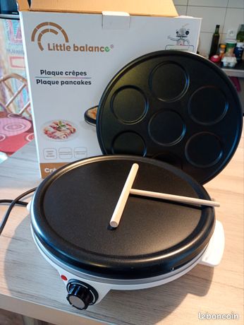 Crêpière Électrique LITTLE BALANCE Happy Crêpes - 1200W - Plaque 30cm Antiadhésive - Sans PFAS
