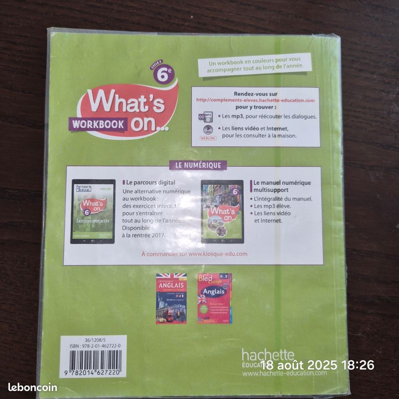 Manuel anglais 6eme "what’s on workbook" (image 3)
