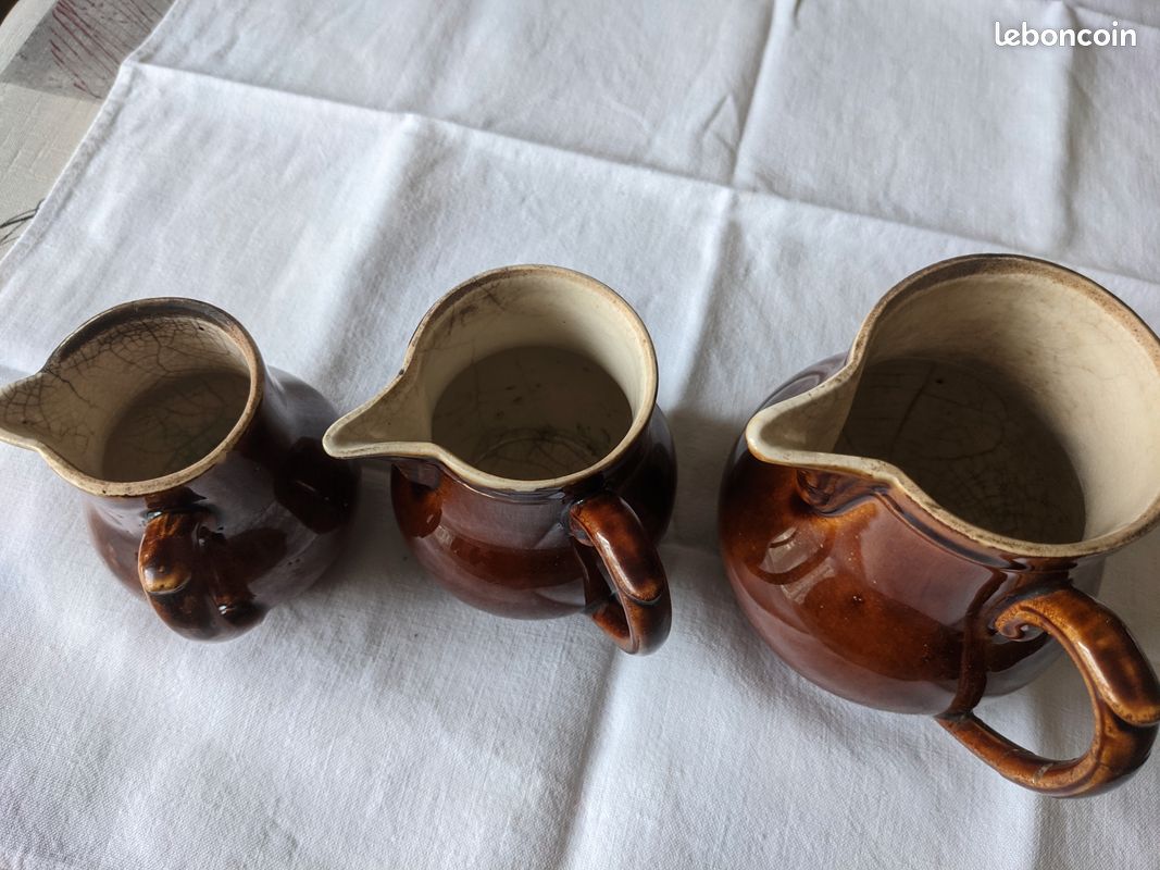 Lot de 3 Bros en grès vernis terre cuite (image 3)