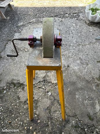 Meuleuse De Banc à Manivelle Vintage - Fabriquée Aux USA - Occasion Primitive
