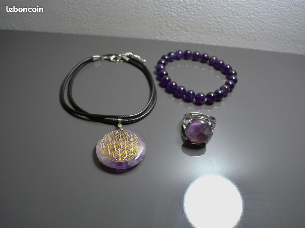 Parure bijoux améthyste (image 1)