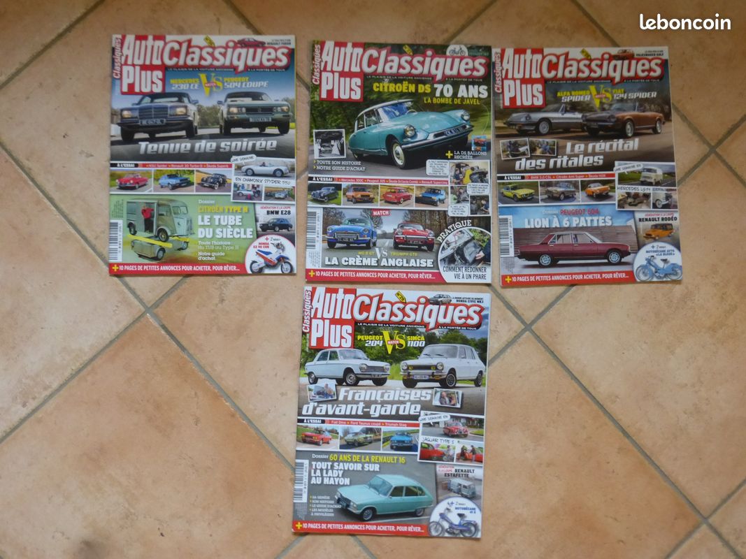 Lot de 9 magazines AUTO PLUS CLASSIQUES, en parfait état, du n°76 ...