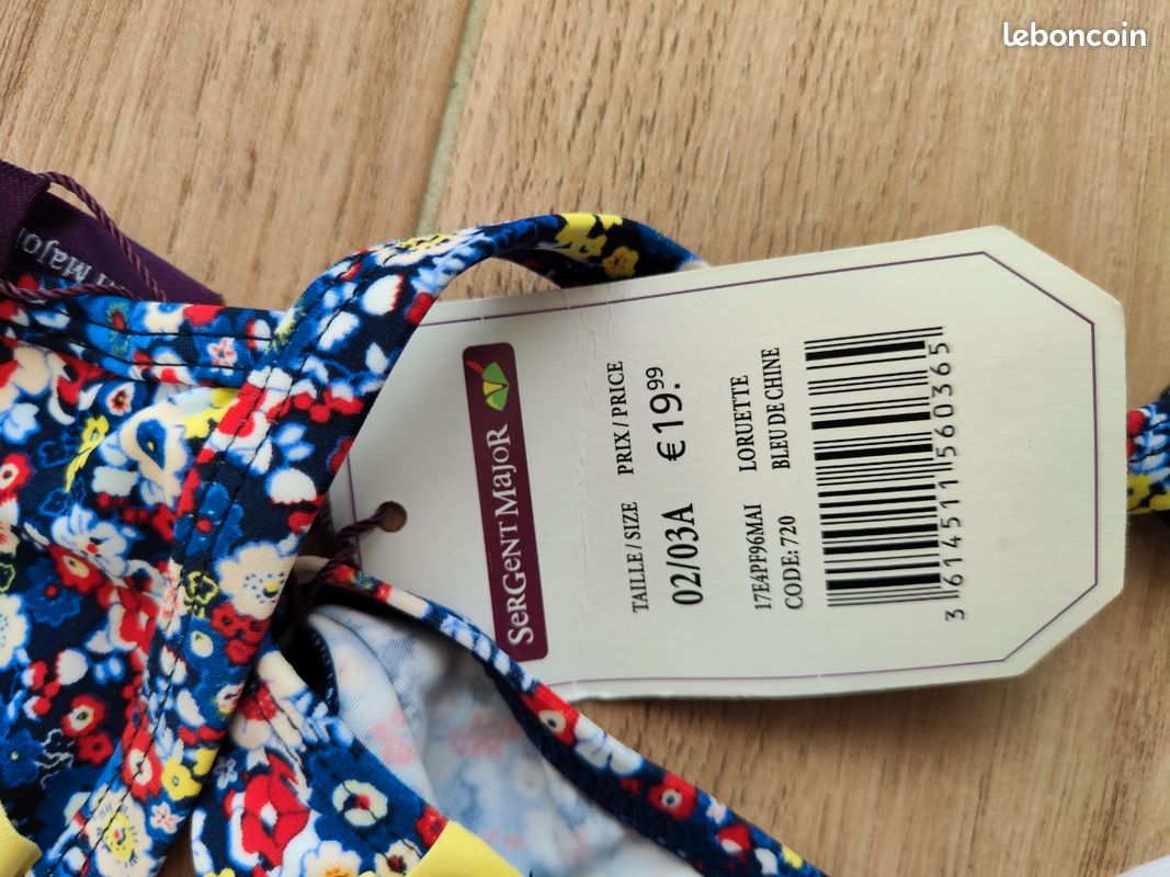 Maillot De Bain 2 Pièces Fille Sergent-major - Taille 92 (2/3 Ans), Jaune à Fleurs - Occasion Très Bon état