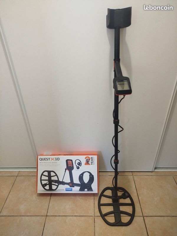Détecteur De Métaux QUEST X10 IDmaxX - Bobine étanche TurboD 11x10 Pouces, Rechargeable USB-C, étanche 3m, Léger 1260g