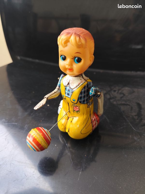 ANCIEN JOUET MÉCANIQUE automate tôle Made in Japan Années 60 YONE EUR