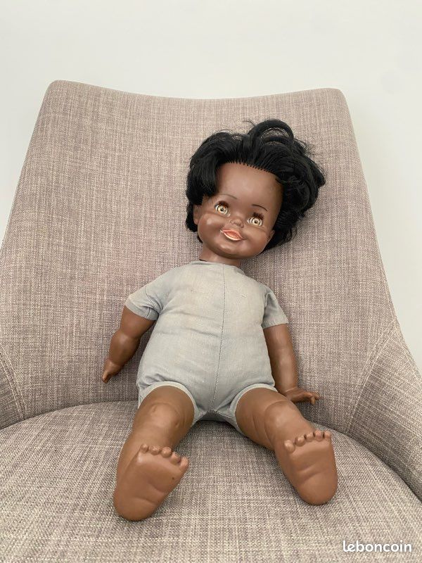 Ancienne poupée Style Monica Raynal- Yeux Dormeurs- NOIRE, MÉTISSE, Afro B1731 Ancienne poupée Style Monica Raynal- Yeux Dormeurs- NOIRE, MÉTISSE, Afro B1731