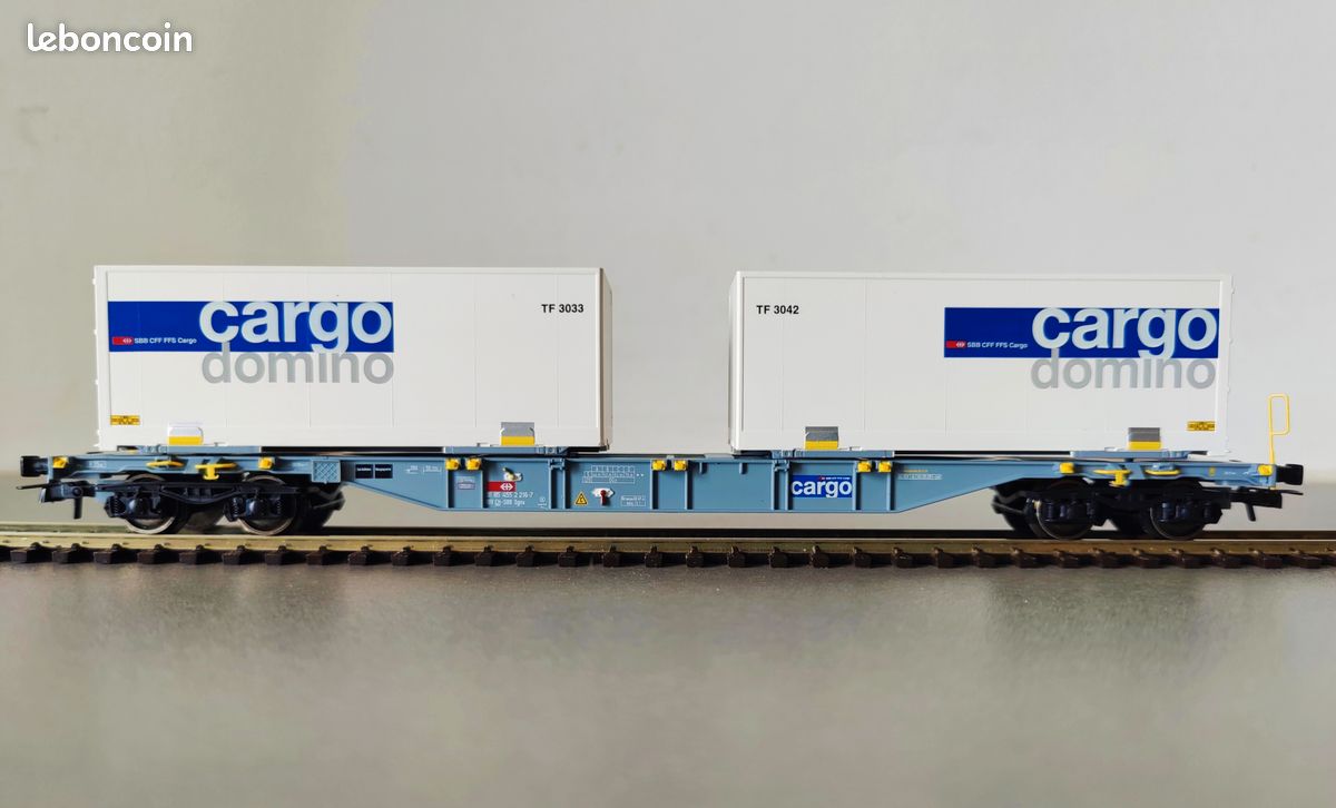 Wagon Porte-conteneurs Roco Rail Cargo Austria MAV 66624 - Echelle HO (1:87) Neuf