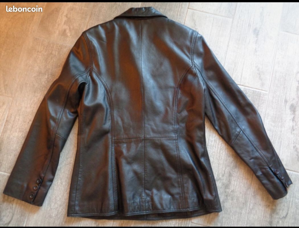 Veste cuir noire, Cuiropolis, taille 42, porté 2 fois (image 5)
