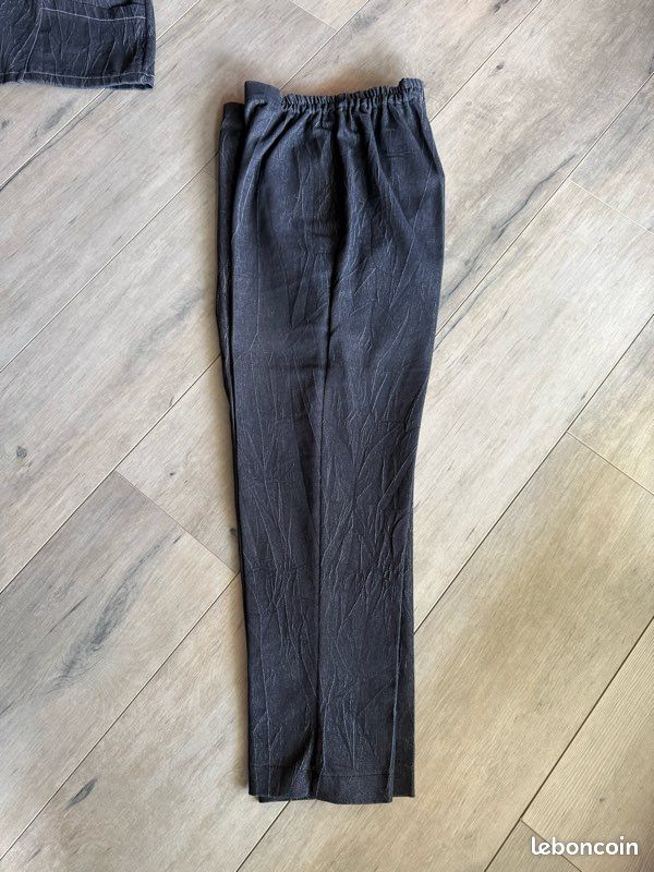 Ensemble veste pantalon taille élastique neuf 44 C&M Paris (image 7)
