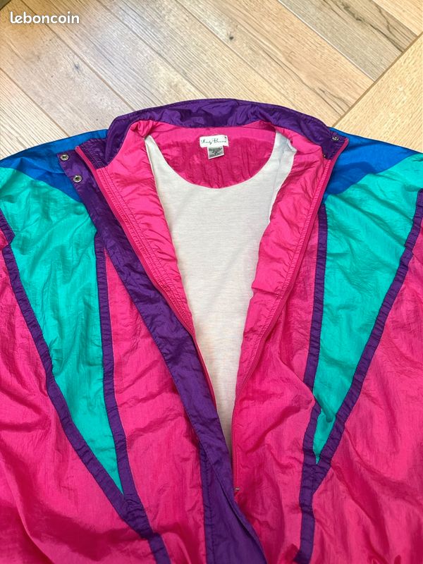 Veste Vintage Rio Casino Las Vegas - Vert Irisé, Taille M, Style Décontracté Unisexe