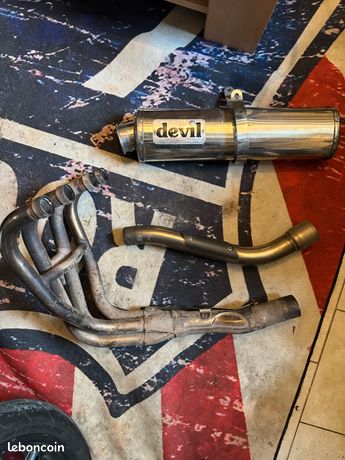 Pot D'échappement Devil Trophy + Collecteur - Pour Kawasaki ZR7 - Occasion