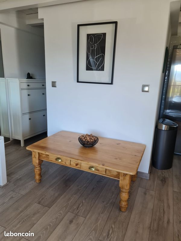 Table basse en épicéa massif – esprit chalet – Interior’s (image 1)