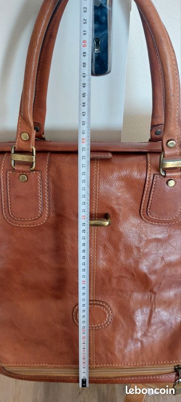 Grand sac de voyage en cuir vintage La Bagag (image 2)