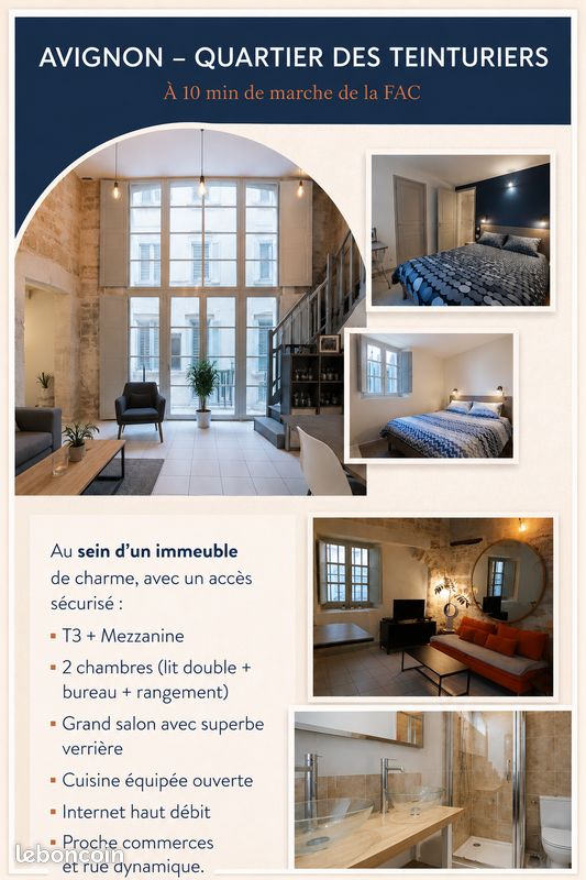 Appartement 3 pièces 72 m² · à Avignon · 72 m² · 800 €