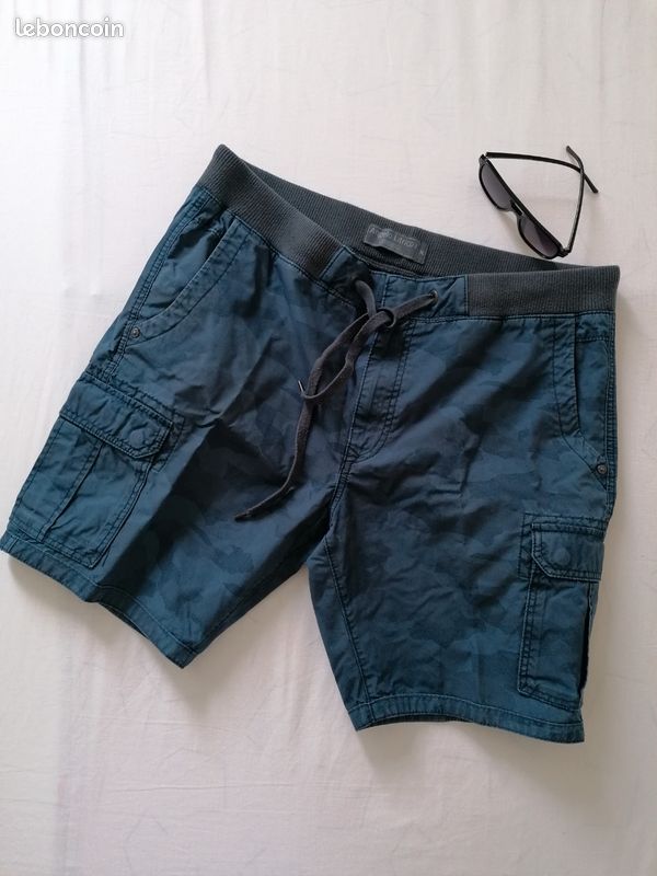 Lot De 2 Shorts Cargo Cherokee – Marine Et Pierre, Taille 7, 100% Coton