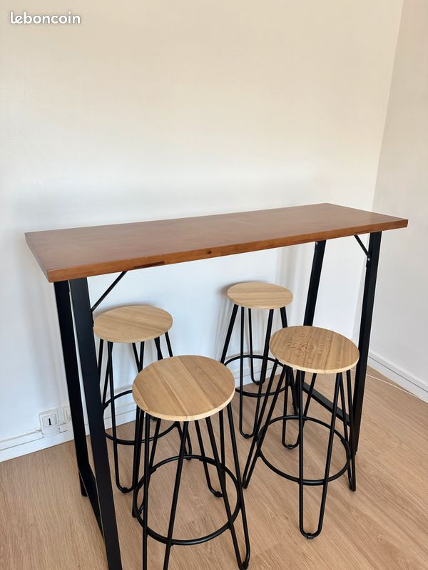 Table console et tabourets (image 1)