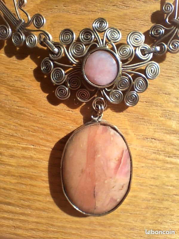 Collier Artisanal Du Pérou - Terre Cuite Peinte - Longueur 47 Cm - Neuf