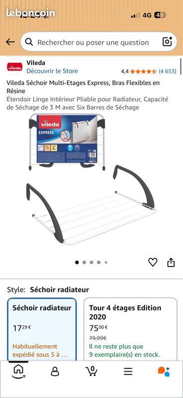 Séchoir-radiateur Vileda Express – Neuf (image 5)