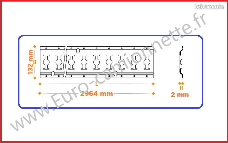 Rail d'arrimage MAGNELIS pour Camion, poids lourd, fourgon