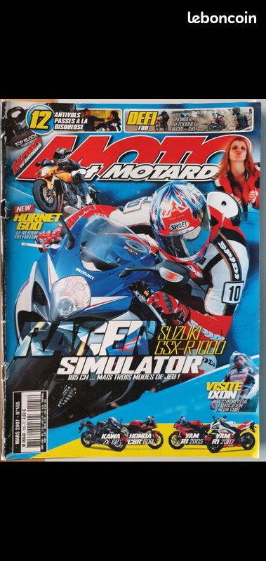 Revue moto et motard Suzuki Gsxr 1000 Yamaha R1 (image 1)