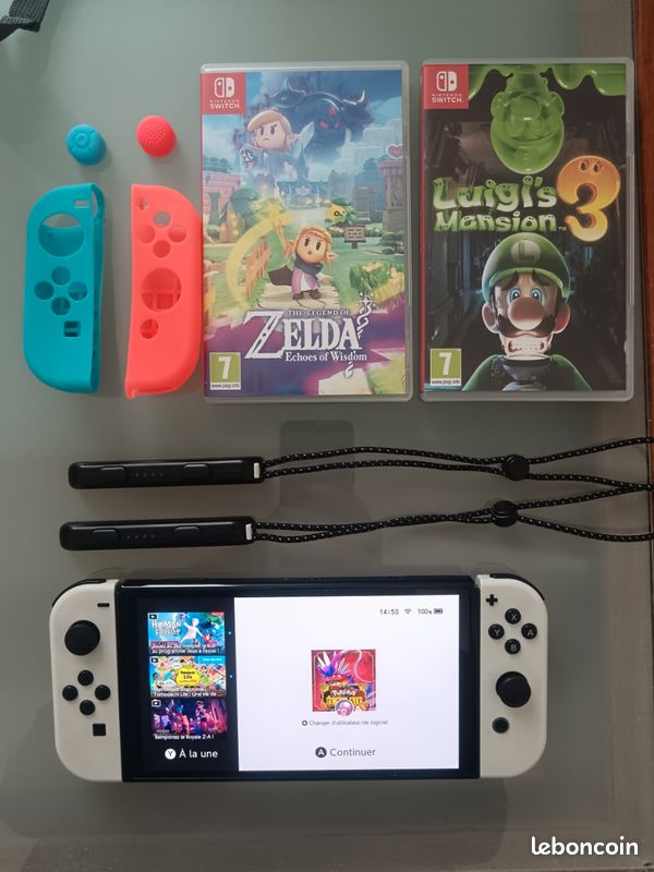 Nintendo Switch Oled + Zelda + Luigi (image 1)
