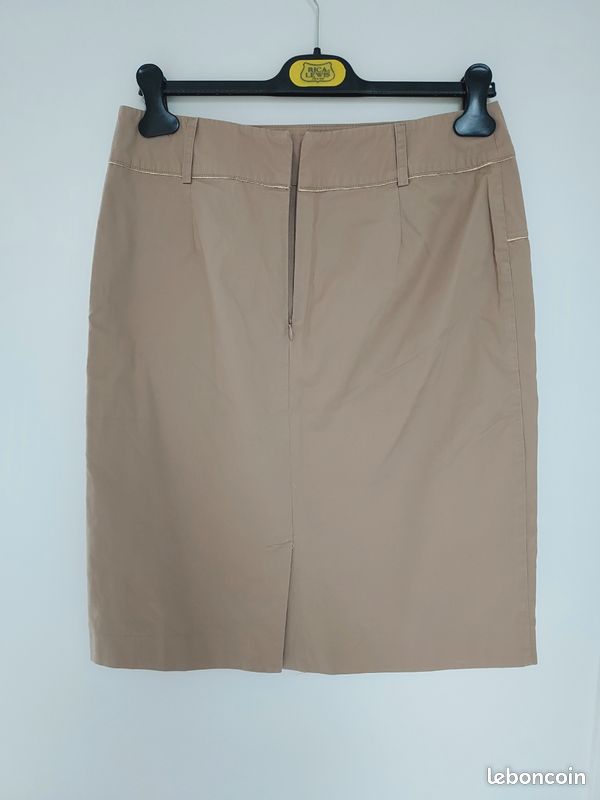 Tailleur veste 38 et jupe 40 Maison 1 2 3 beige et doré (image 6)
