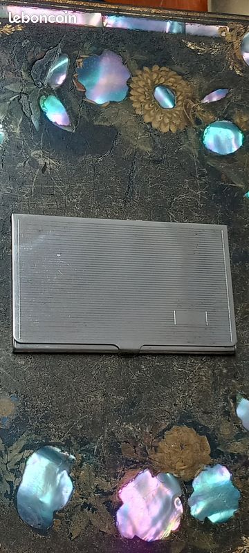 Porte-Cartes De Visite Acier Inoxydable Allpremio - 100 Cartes Argent Brossé Ou Noir